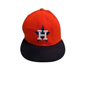 Houston Astros New Era 59FIFTY Hat 7 1/4 Authentic On Field MLB Fitted Cap